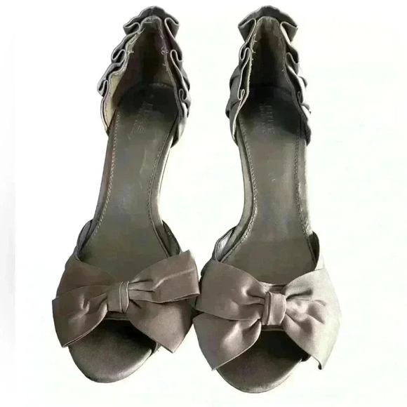 Alfred Sung Satin Heeled Formal with Bow Wedding Party Shoes size 8 women’s - Picture 3 of 6